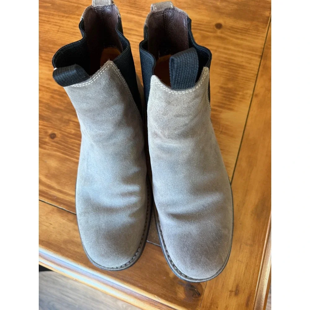 Timberland Mens Waterproof Grey Suede Chelsea Boots 77034 Pull On Lug Sole